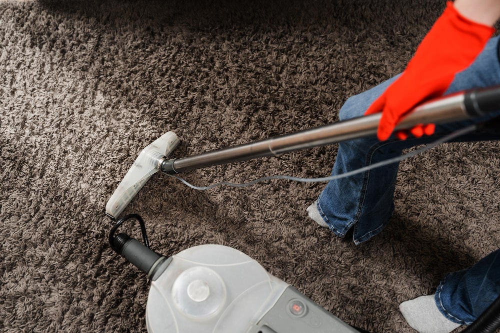 Cleaning Carpet With Mop